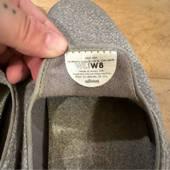 Allbirds women’s wool loungers size 8, gray shoe and sole - Picture 5 of 5